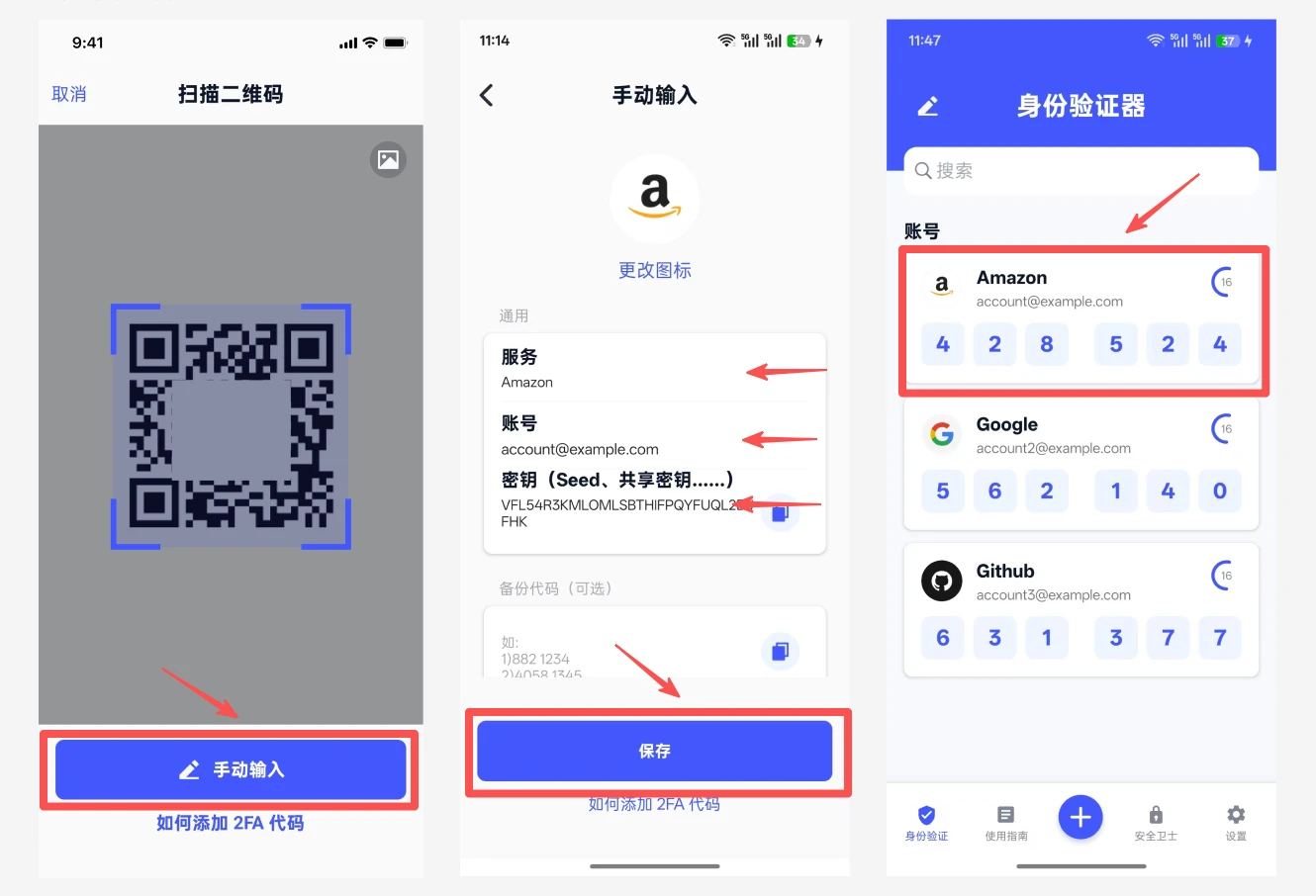 Add the Facebook Account to the Authenticator App